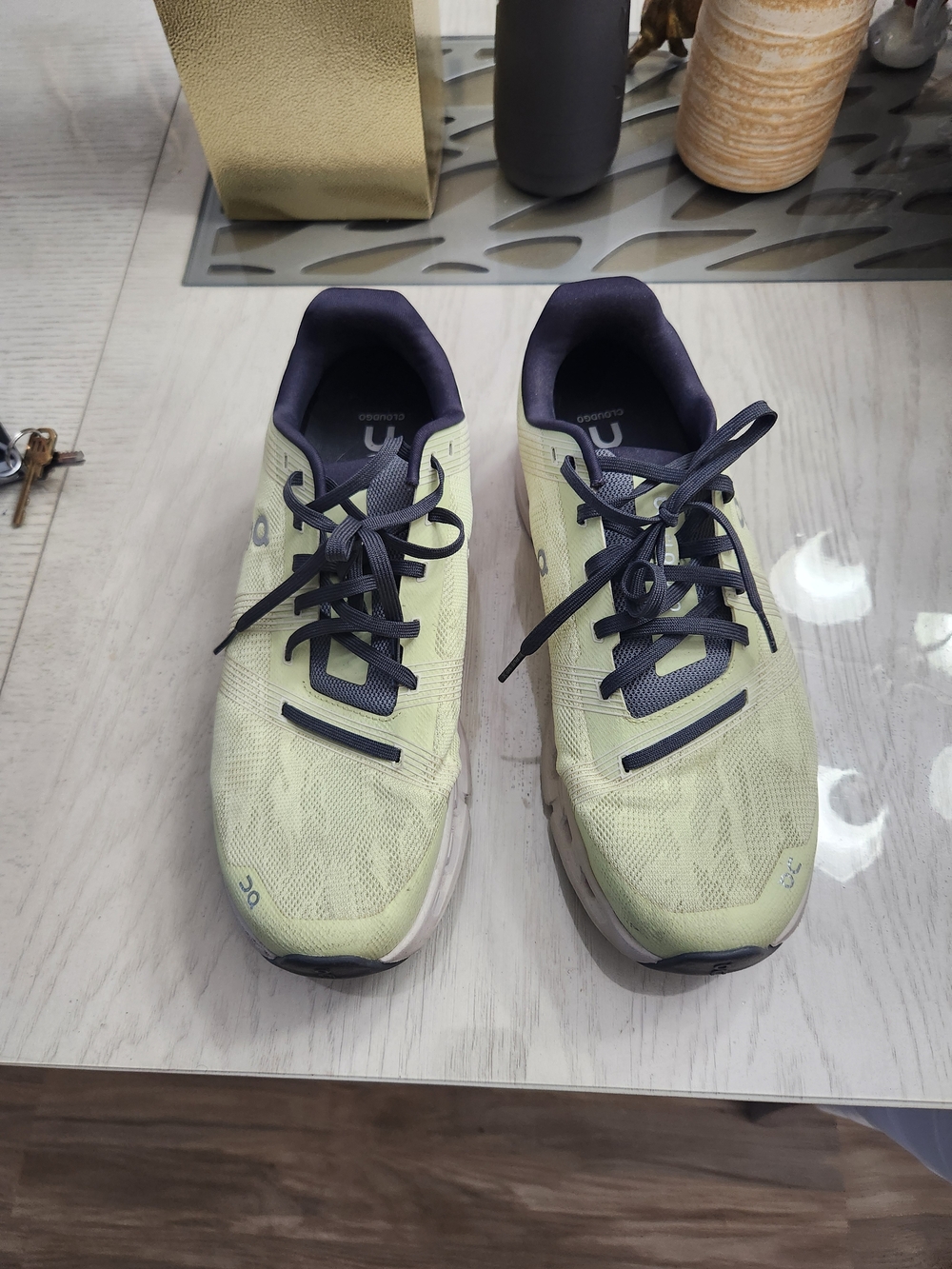 On Running Men’s  Sneakers in Pale Yellow and Black - 10